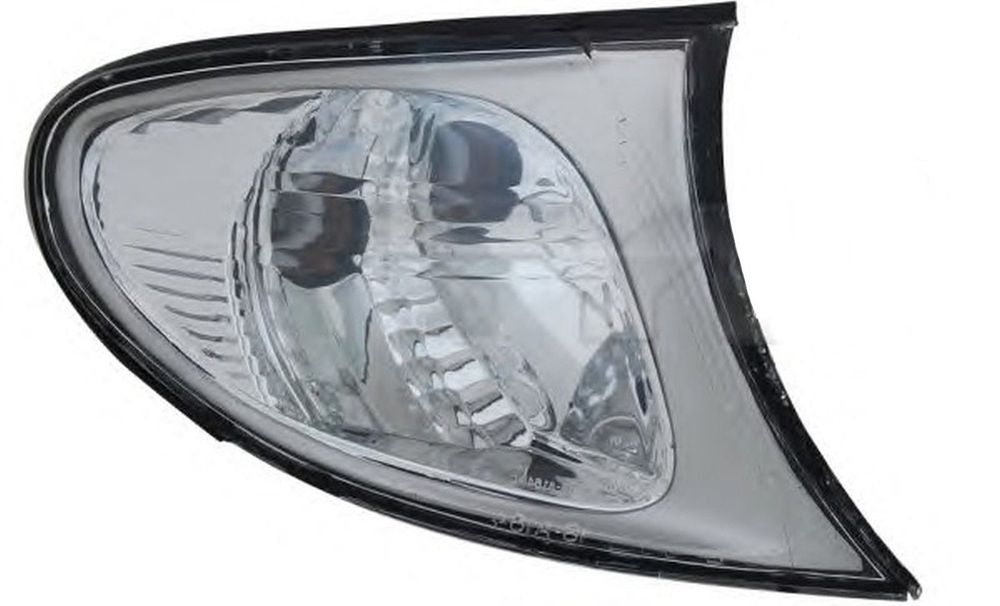 Lampa semnalizare BMW Seria 3 (E46) Sedan/Combi 10.2001-06.2005; fata dreapta, ECE, geam alb, cu rama cromata, fara suport becuri, 6313-6914-200, 63136915378, 63137165854, 6915378, 7165854, Depo