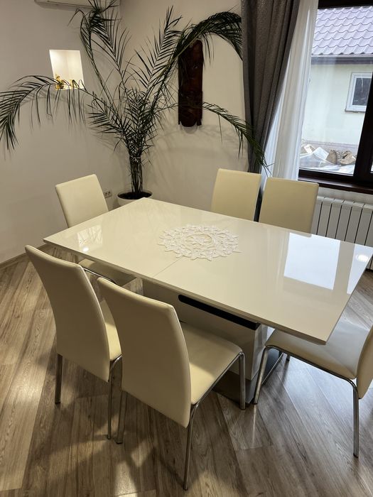 Masa estensibila 160/60 6 scaune perfecta stare