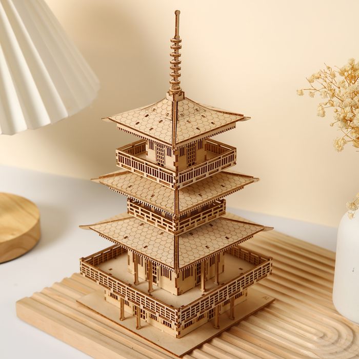 Деревянный 3D-конструктор «Японская пагода» 197 деталей