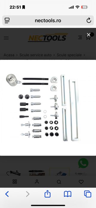 Set Extractor hidraulic 20 tone ,injectoare universal bosch delphi