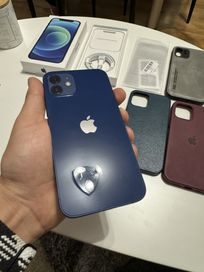 iPhone 12 64GB Blue - Перфектно състояние, с калъфи и протектор
