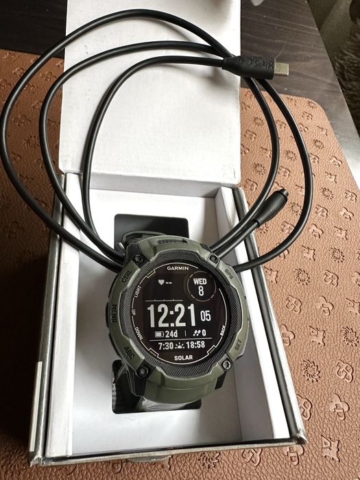 Смарт часовник Garmin - Instinct 2X Solar, 50mm, зелен