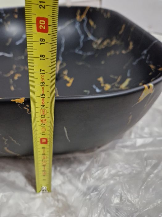 Lavoar cu montaj pe blat Fire, latime 50 cm, negru