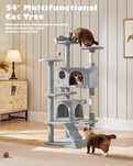 Ansamblu joaca pisici 130 cm funie si platforme |YT 593122 Light Gray