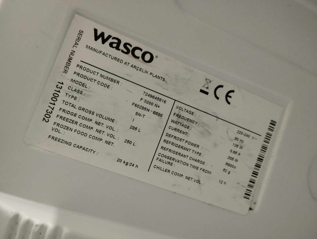 Фризер Wasko F60285N