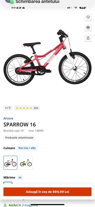 Bicicleta copii 3-6 ani