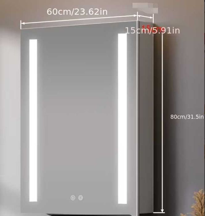 Шкаф за баня с огледало и led осветление