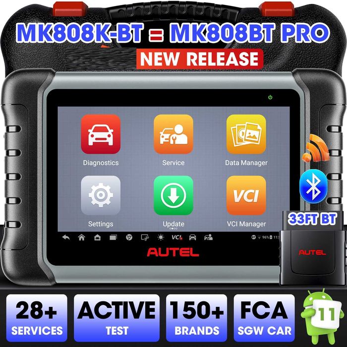 Tester auto original multimarca Autel MK808 BT PRO Android Lb Romana