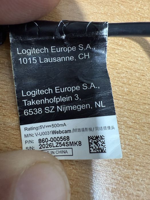 Logitech Camera Pc/ laptop  1080p