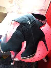 Женское обувь сапоги и басаношки  натуральная кожа замшевые размер 40