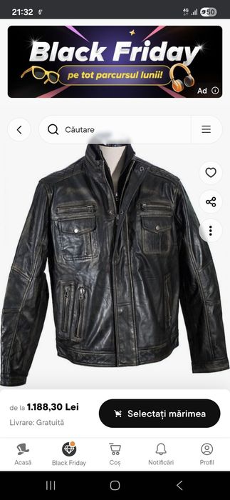 Geacă din piele naturala