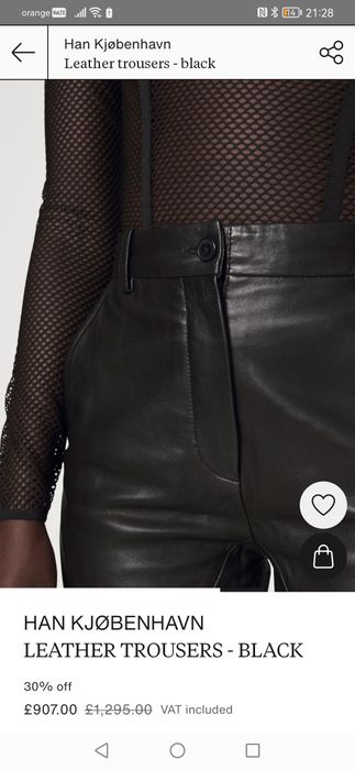 Pantaloni piele naturala Han kjobenhavn