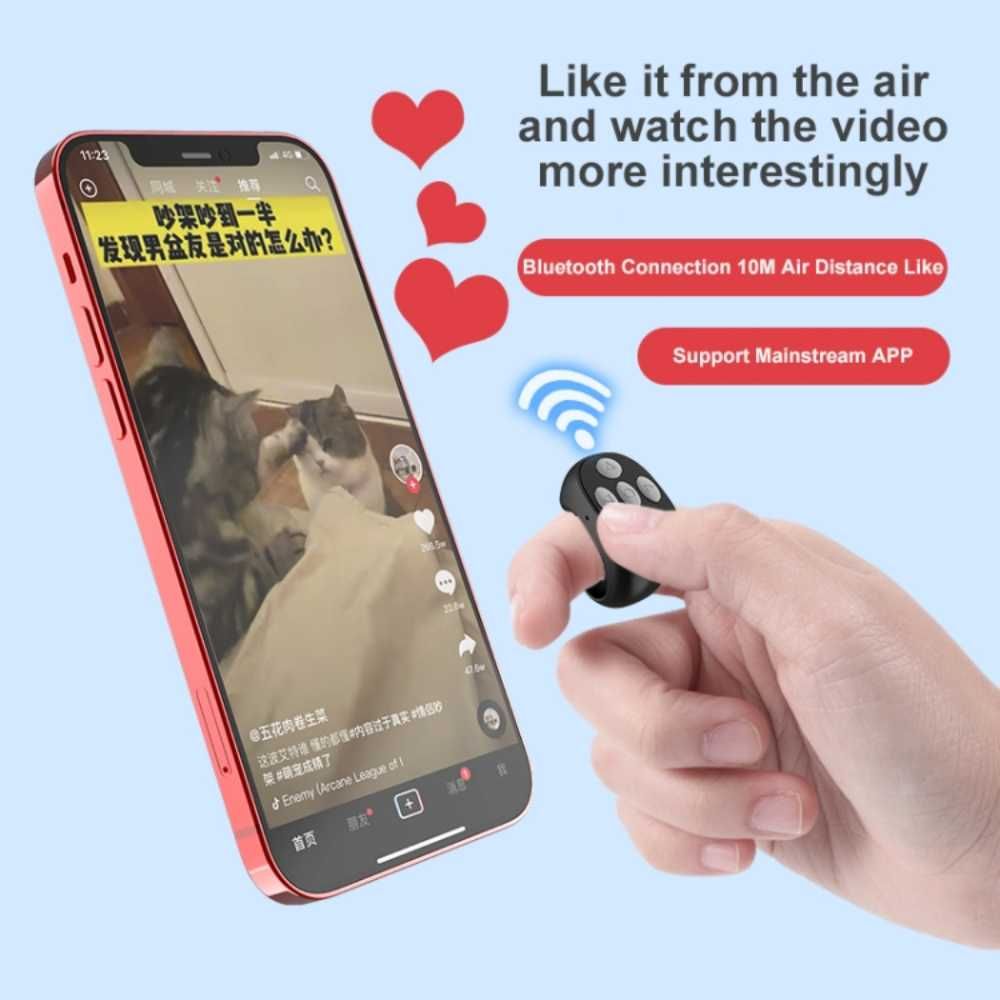 JX-05 Bluetooth Пръстен дистанционно – Tik Tok | Instagram | Live