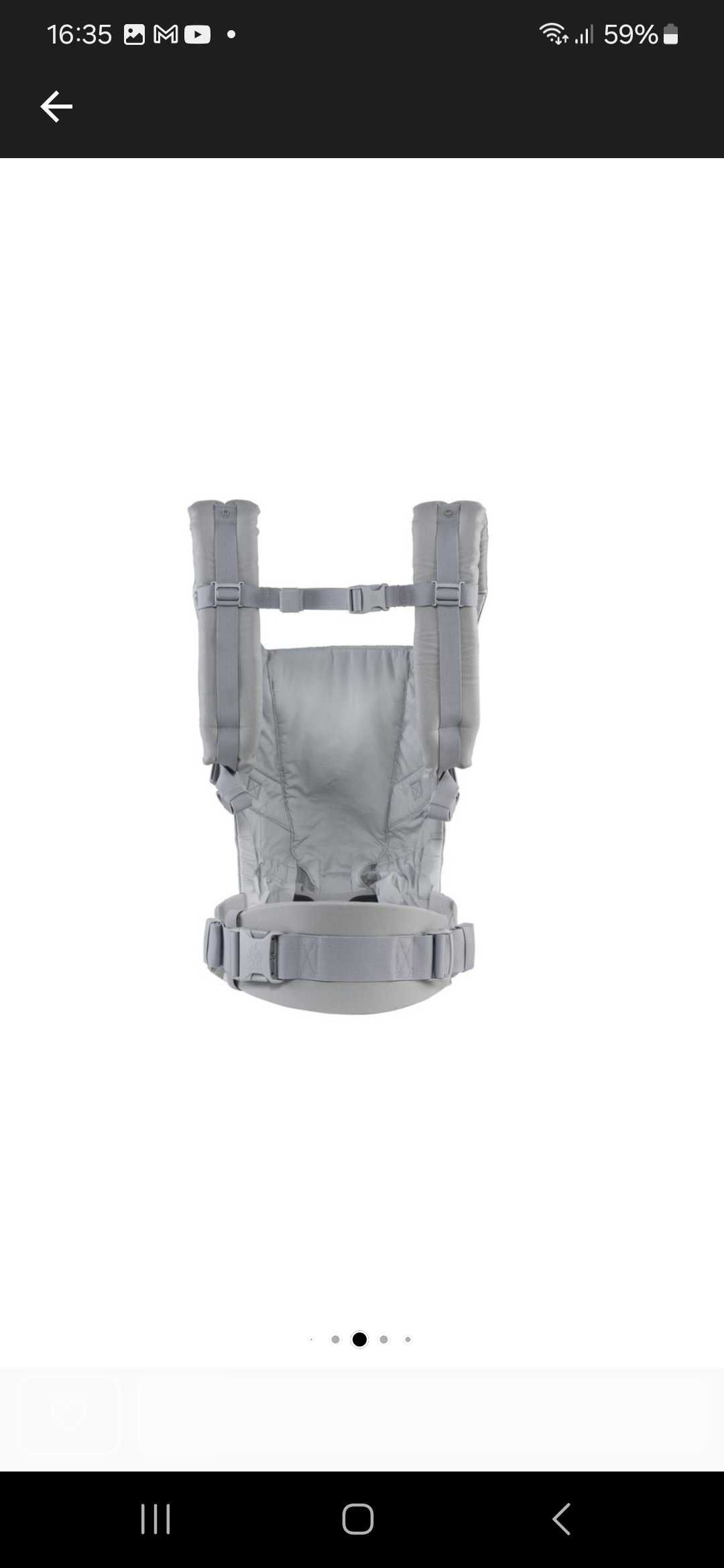 Marsupiu Ergobaby Original Adapt Grey - pana la 20 kg