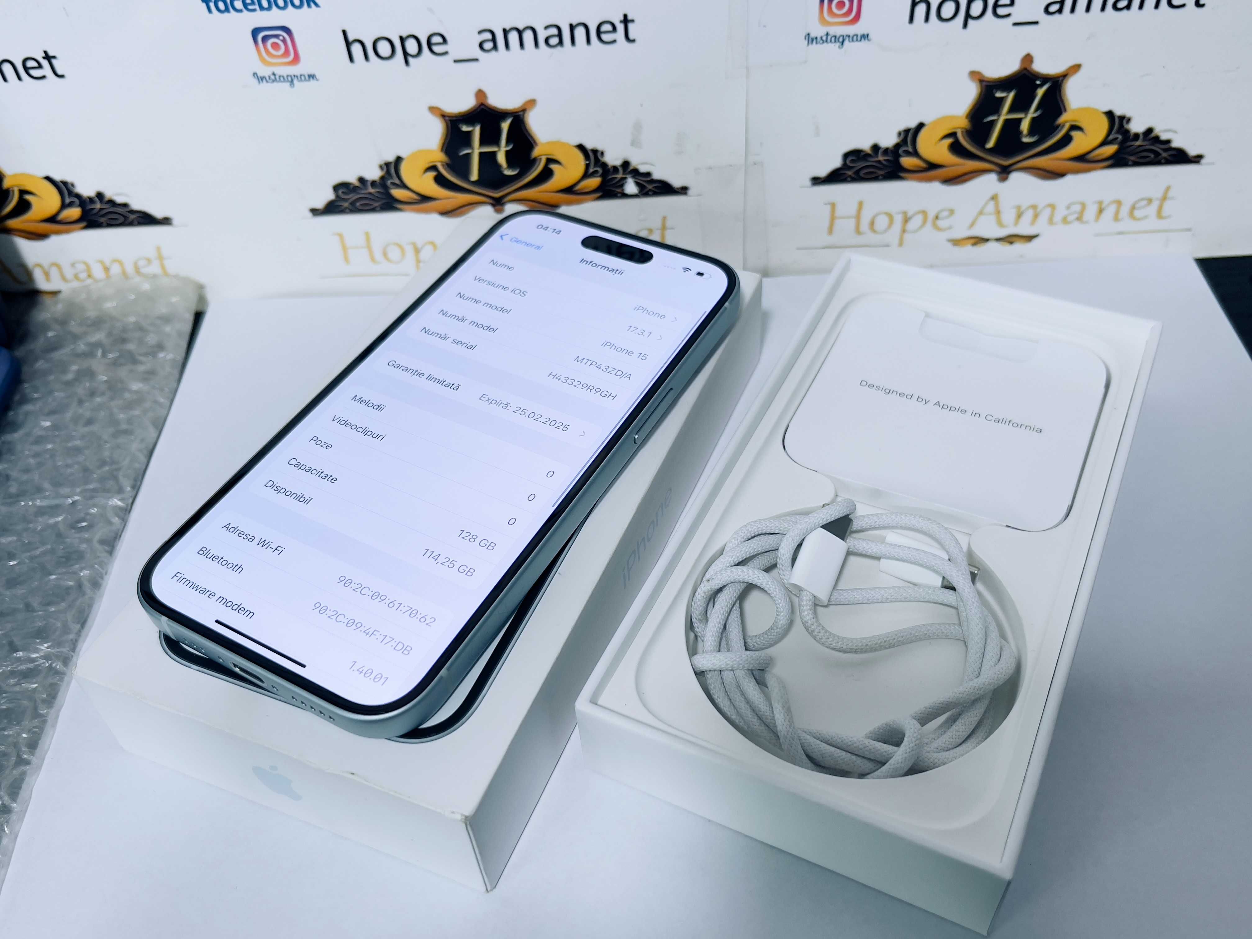 Hope Amanet P10/iPhone 15 128GB Garantie 25.02.2025