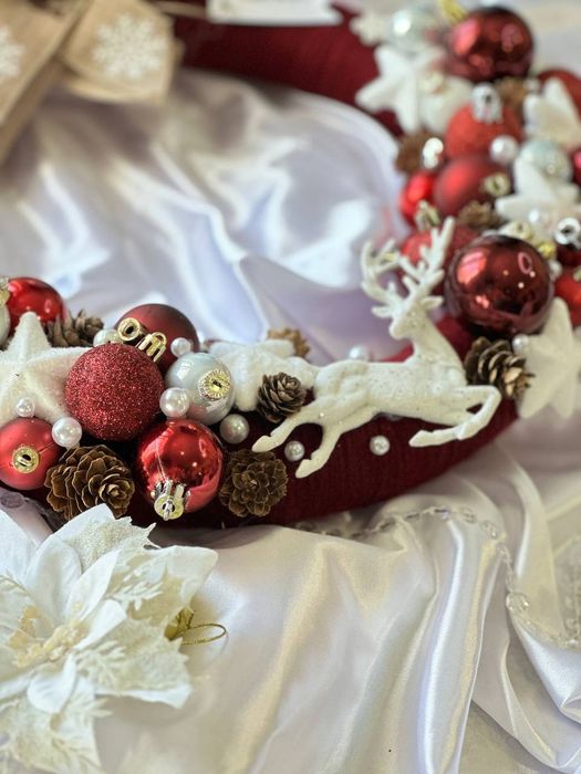 Новогодний декор, венок ручной работы