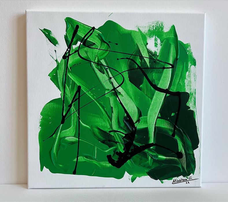 Tablou acrilic tablouri pictura panza abstract arta dimensiuni 40x40