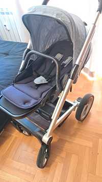 КАТО НОВА Mutsy I2 детска количка Sky blue Пълен комплект EVO NIO бебе