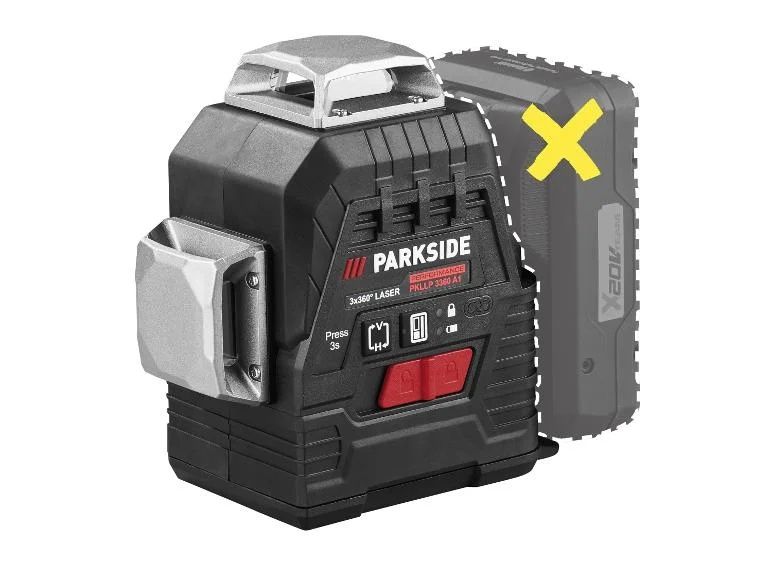 Nivela laser nivel 360 grade Parkside performance 20v x20v acumulator