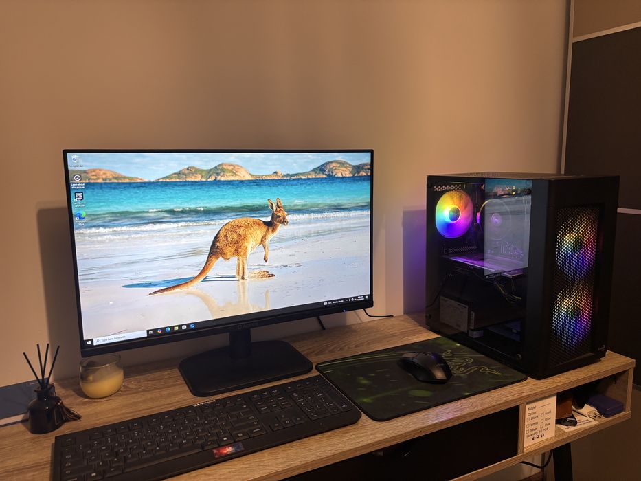 Геймърски Компютър 16 ram ryzen 5 5500 gtx1660ti+ win11pro  Монитор.