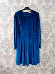 Rochie albastra catifea noua