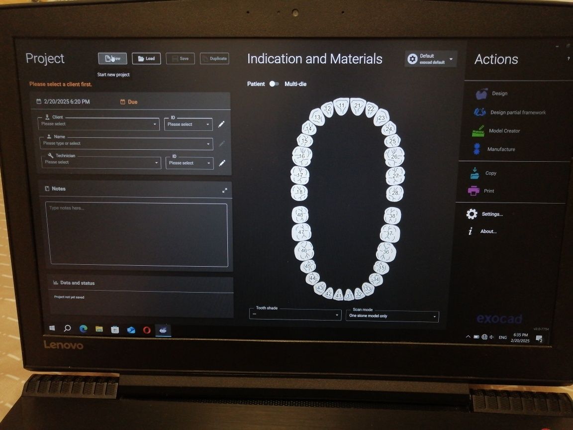 Laptop Lenovo Legion Y520, Tehnica Dentara, Exocad