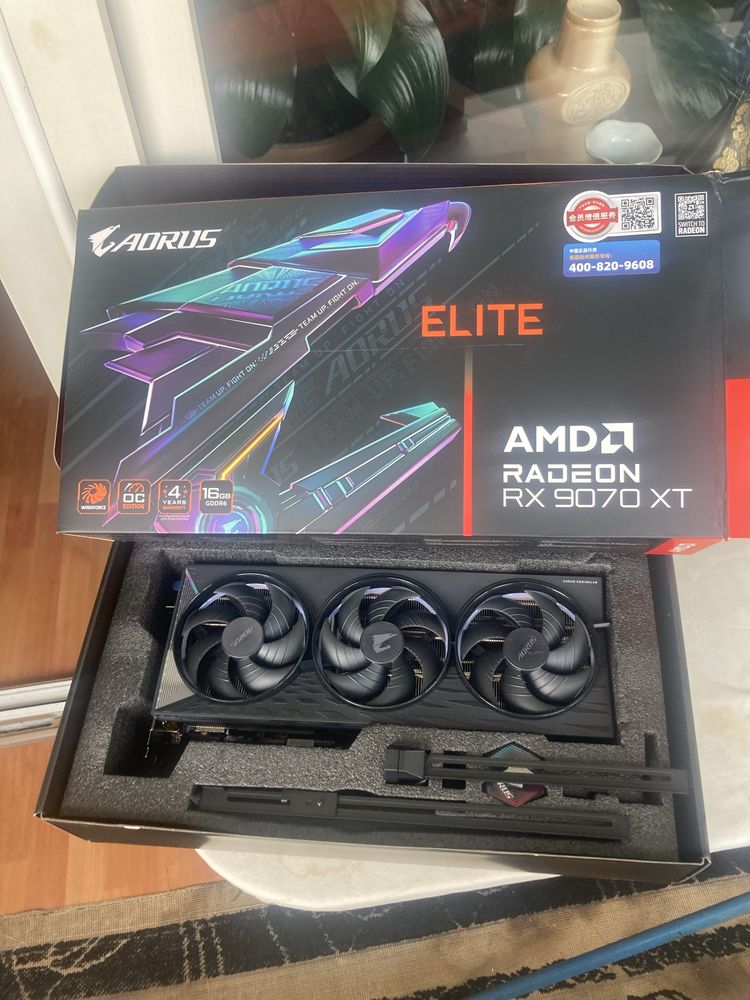 Видеокарта amd Rx 9070 xt aorus elite