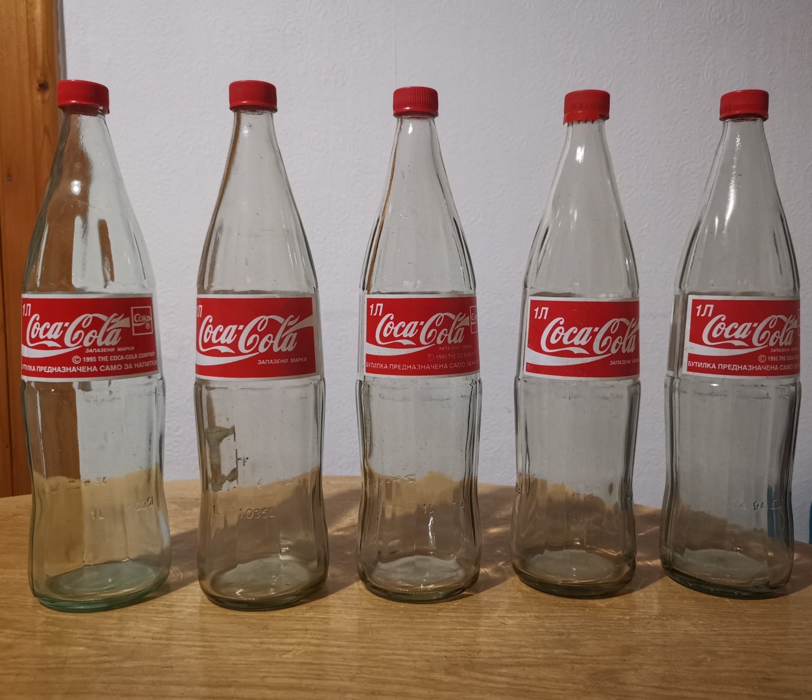 COCA COLA стъклени бутилки 1 литър