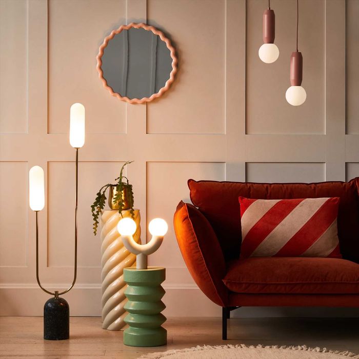 Подова лампа Houseof Olive Green Marble Curve