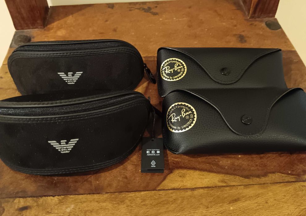 Нови оригинални калъфи за очила Ray Ban, Armani - обновена