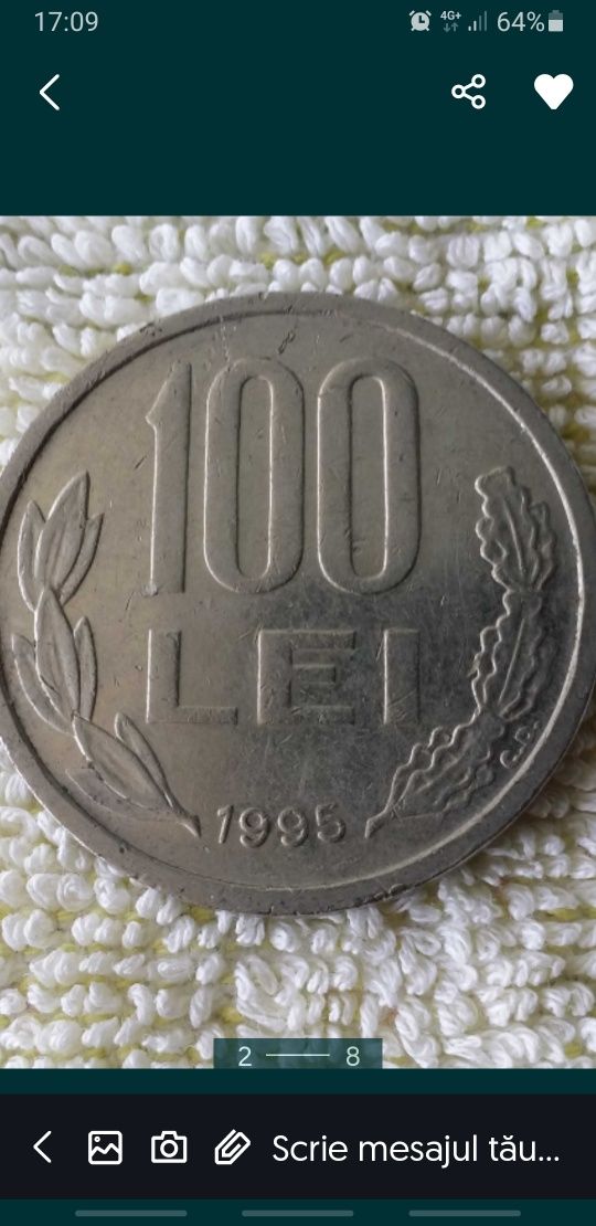 Vând moneda de 100 lei din anul 1995