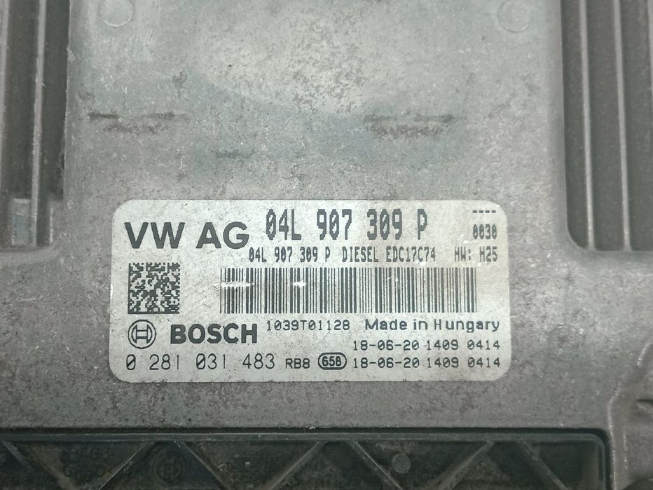 Calculator motor ECU 04L907309p 0281031483  2.0 TDI DFGA Volkswagen VW Tiguan 2 AD1