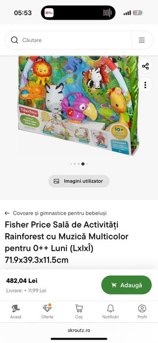 Saltea activitati Fisher Price (sunete/lumini)