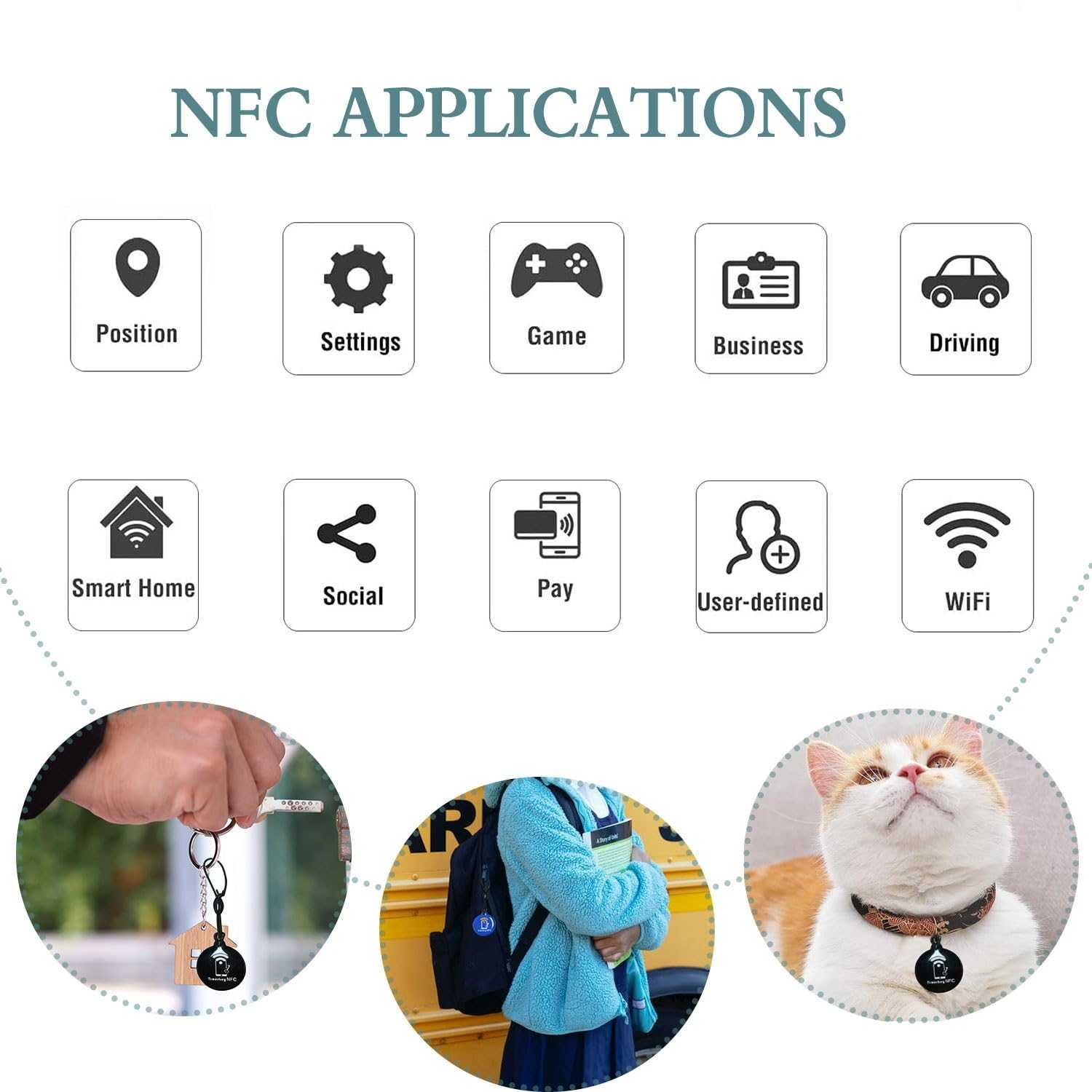 NFC NTAG215 Tag - тагове за втоматизация  | 13.56MHz / 540bytes