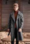 Palton trenci la doua randuri 50 L Atelier Torino NOU lana 100 % moale