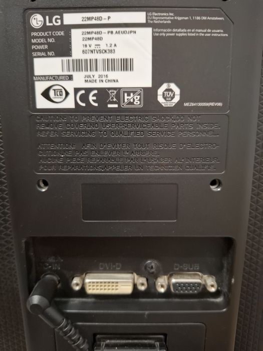 Monitor LG FHD 21,5 inch