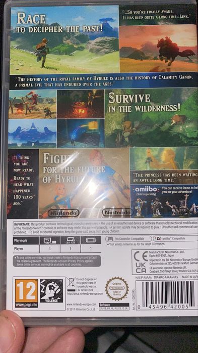 SIGILAT Joc Legend of Zelda Breath of the Wild pentru Nintendo Switch