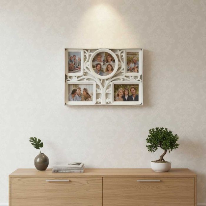 Рамка за снимки с часовник 2 в 1 - Дървото на живота