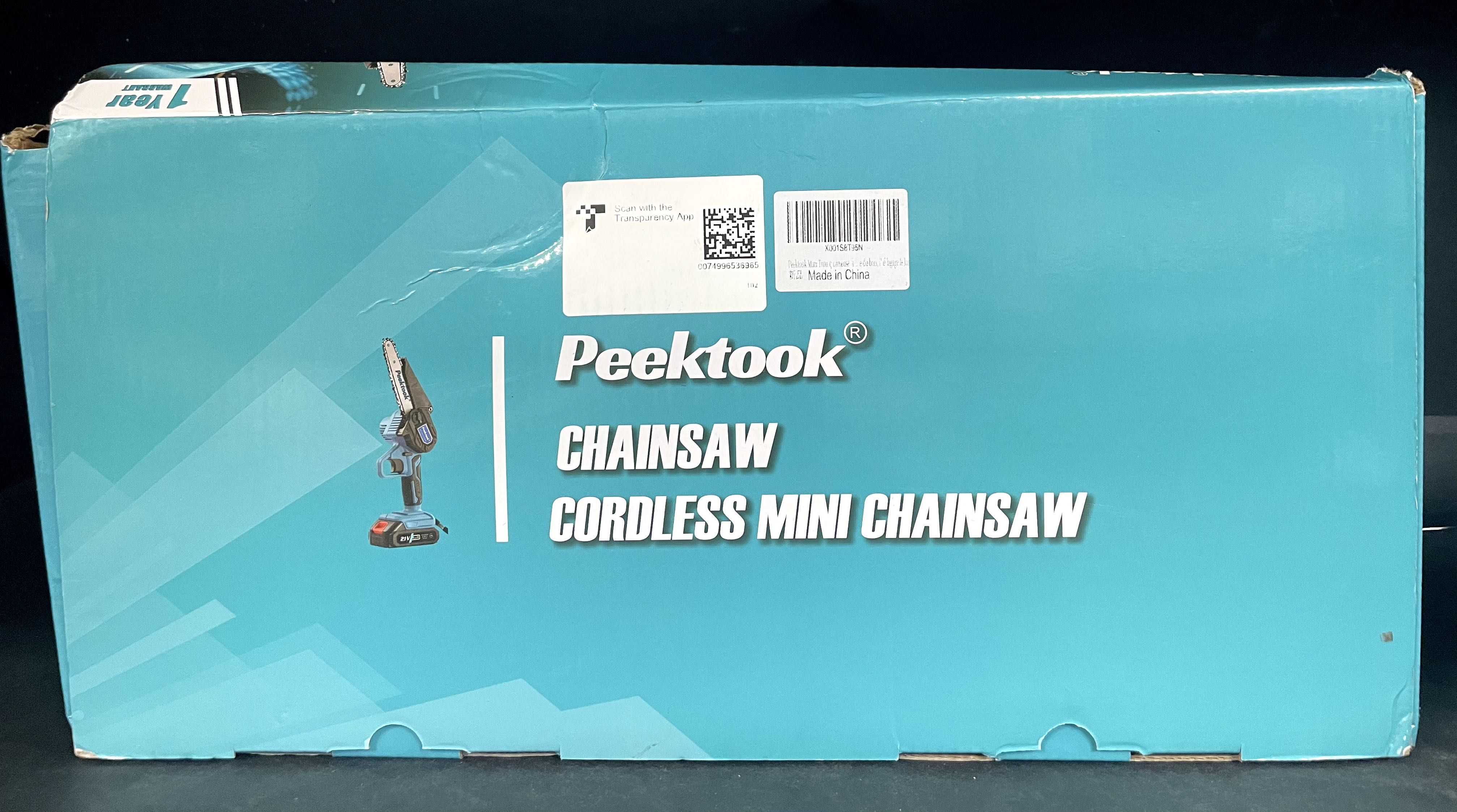 Mini ferăstrău cu lanț fără fir de 6 inchi, ferăstrău cu lanț Peektook