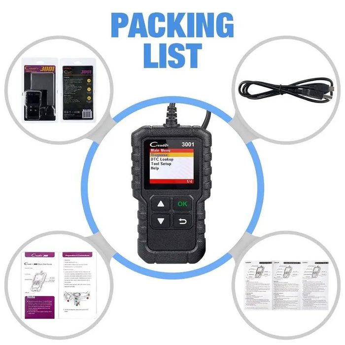 PRO Диагностика за автомобил кола car LAUNCH CREADER 3001 OBD