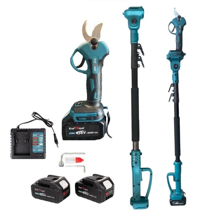 лозарска ножица KraftRoyal 36V 8AH с Телескопичен прът 2.5м