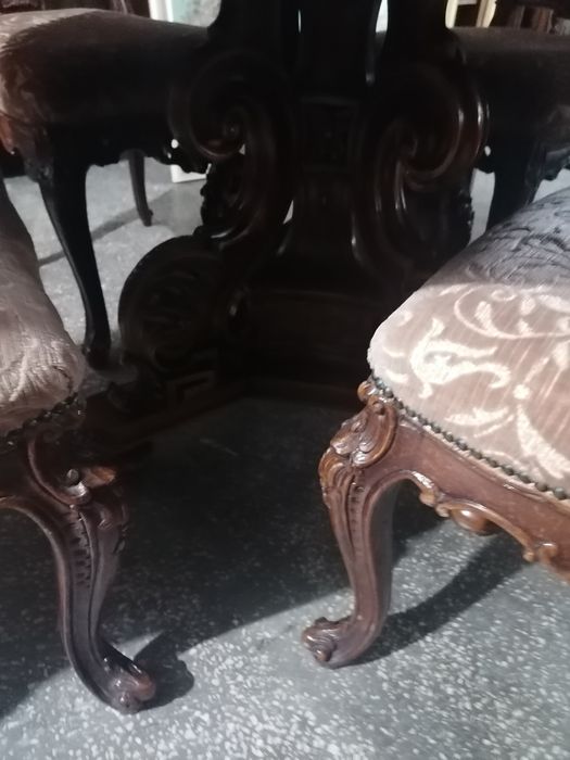 Masa neobaroc cu 4 scaune antic
