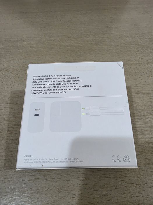 Adaptor apple 35w dual USB c + cablu lighting