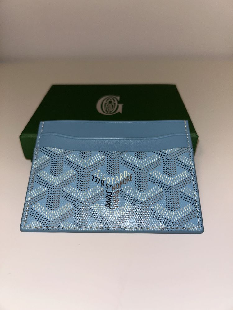 Portcard Cardholder Goyard Piele Albastru