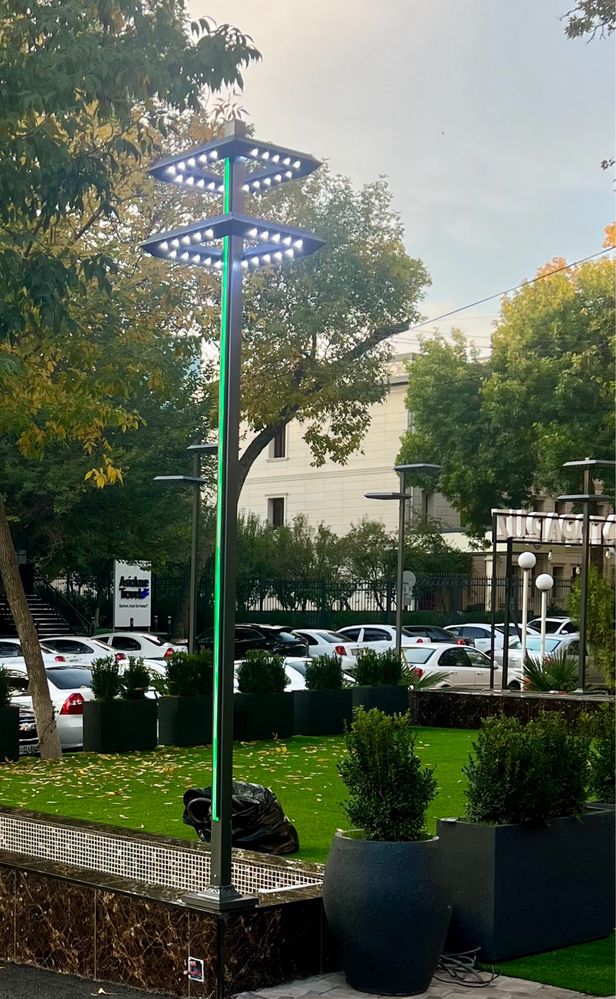 Столб LED садовово парковый 100+100 ват