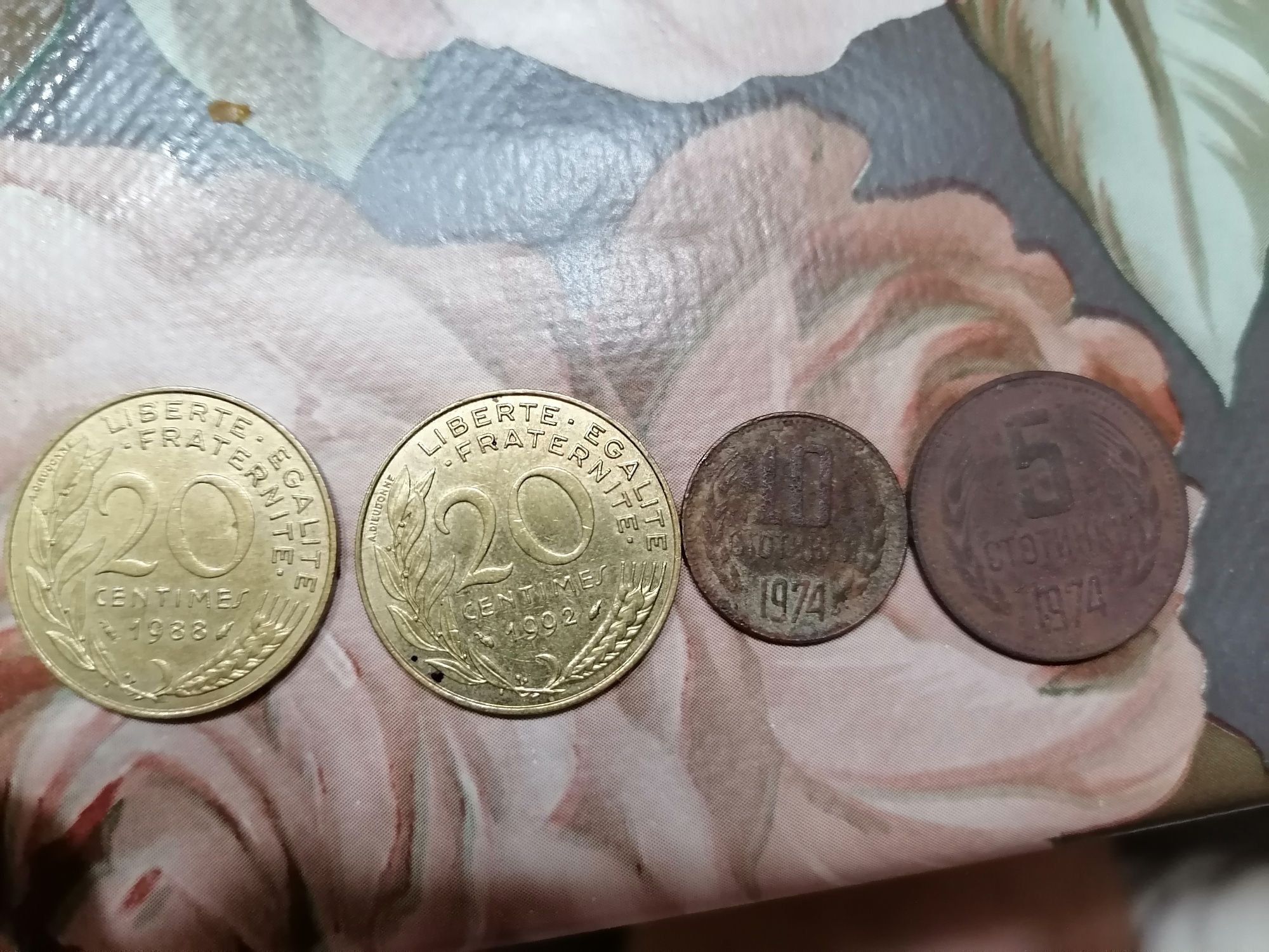 Стари български и френски монети...