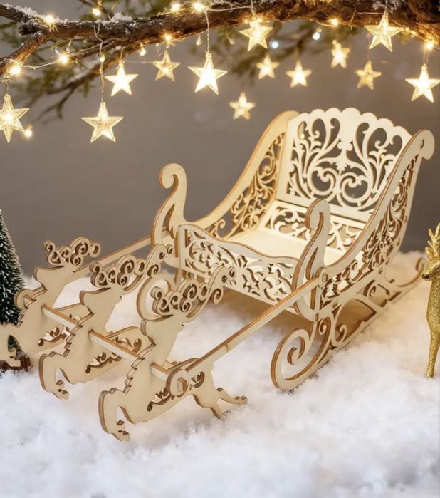 Коледна украса шейна с елени