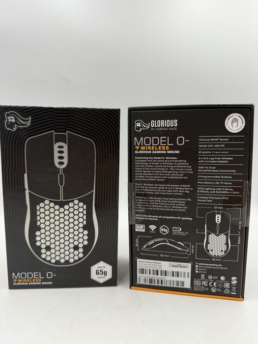 Mouse Gaming Wireless Glorious Model O Alb Sigilat T1