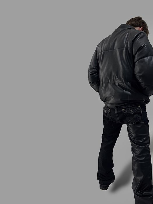 Blugi negri flared custom