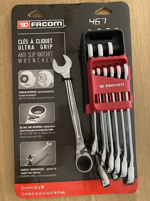 Set chei combinate cu clichet in inch Facom 467.JPU8